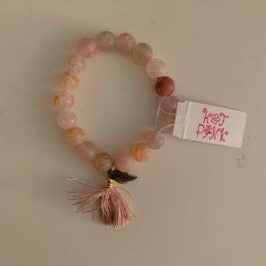 “Hot Pink” beaded tassel bracelet